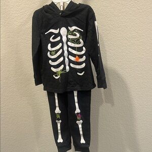 Cat & Jack 4T Skeleton hoodie sweatpants set
